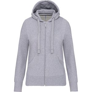 Kariban Damessweater met rits en capuchon K464 - Oxford Grey - L