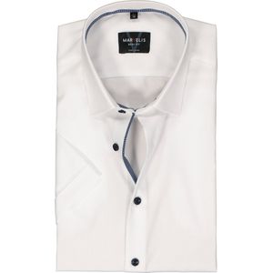 MARVELIS - Overhemd - Wit - Poplin - Korte Mouwen