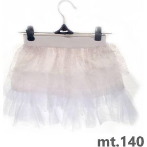 Tule rokje wit mt.128/140 - Elastische taille band - Dans thema feest party fun verjaardag festival evenement