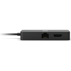 USB-C adapter (grafisch) Microsoft Travel Hub Black USB Zwart