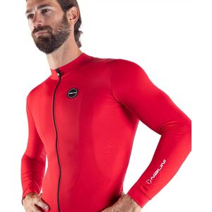 Nalini - Heren - Fietsshirt - Lange mouwen - Wielrenshirt - Najaar - Winter - LIGHT WRAP LS J - CHILI - M