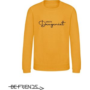 Be Friends Sweater - Grote deugeniet - Vrouwen - Mosterd geel - Maat M