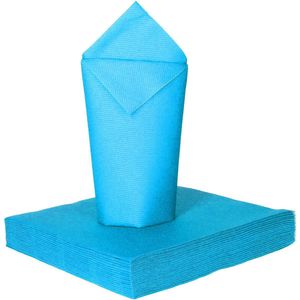 Givi Italia Feestelijke servetten - 25x - blauw - 2 laags - 33x33cm