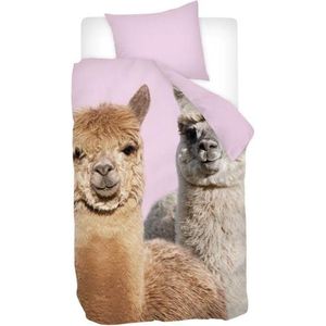 Snoozing Alpacas - Dekbedovertrek - Junior - 120x150 cm - Multi kleur