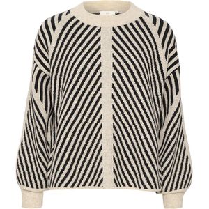 Kaffe Trui Kavera Knit Pullover 10507817 104825 Beige Melange/bi Dames Maat - XS