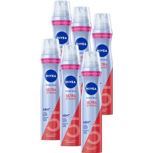 NIVEA Ultra Strong Styling Spray - Haarspray - Haarlak - Voordeelverpakking - 6 x 250 ml