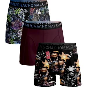 Muchachomalo Heren Boxershorts 3 Pack - Normale Lengte - L - 95% Katoen - Mannen Onderbroek met Zachte Elastische Tailleband