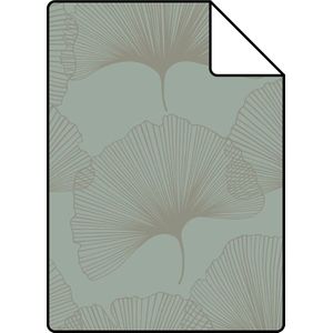 Proefstaal Origin Wallcoverings behang ginkgo bladeren saliegroen - 26,5 x 21 cm - 347733-S