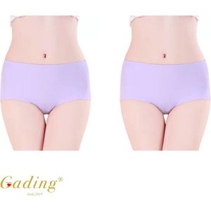 Gading® ondergoed 2 PACK - dames onderbroeken zomer slip - Lila - L