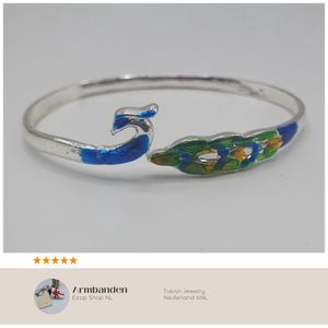 Bohemian Armband met Peacock Carving - Tijdloos Stijlvol
