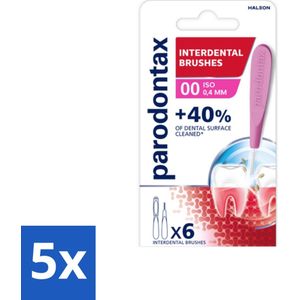 5 x Parodontax Interdentale Ragers Size 0 6 stuks per verpakking - Tandenragers - Mondgezondheid - Interdentale Ruimtes - Tandvleesontsteking - Gevoelig Tandvlees