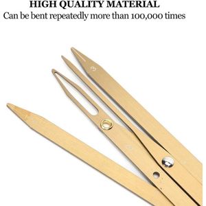 Golden Ratio Microblading Tattoo Wenkbrauwliniaal - Symmetrisch Gereedschap voor Perfecte Wenkbrauwen - Roestvrij Staal Fibonacci Meetinstrument .