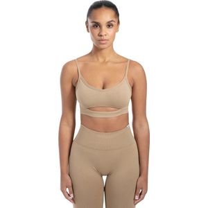 Smilodox - Nesa - Sportbeha - Ondoorzichtig - Antislip - Crop Top - Naadloos Geribbeld