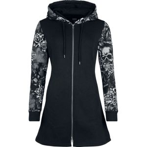 Black Premium by EMP zwarte capuchonjas met veterdetails - Dames - S