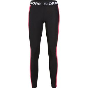 Bjorn Borg LA Stripe dames tight - performance - zwart / roze - maat S