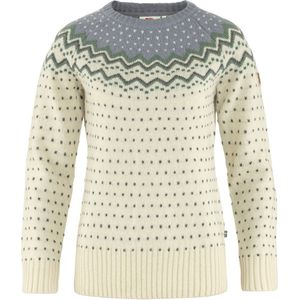 Fjallraven Ovik Knit Sweater Women - Outdoortrui - Dames - Wit/Grijs/Groen - Maat S