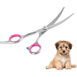 Schaar 6-inch gebogen - kat hond verzorging - roestvrij staal - haar knippen oog trimmen - omhoog gebogen - familie