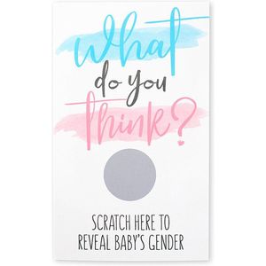 Kraskaart gender Reveal Girl 10 stuks