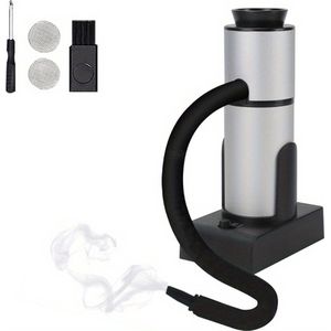 Rookpistool - Smoking Gun - Foodsmoker - Rookapparaat - Rookstolp - Whiskey Smoker - Cocktail smoker - Zilver - Groot