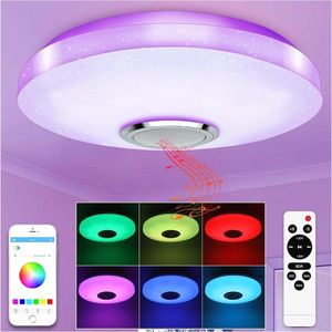 36W dimbare RGB LED plafondlamp met Bluetooth speaker en afstandsbediening - veranderende kleuren - APP bediening - slaapkamer badkamer keuken hal