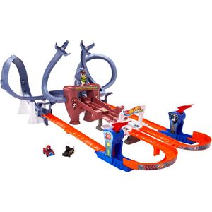 Hot Wheels Spider-Man & Black Panther Wirwarrende Racebaan Toy Car Track Set