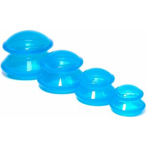 Cellulite Cups - Cupping for cellulite - Set van 4 - Cupping cups - Full body - Cupping cups massage - Voor Gezicht, Armen en Benen - Vacuüm Silicone Cupping set - Anti Sinaasappelhuid - Anti Cellulitis Massage