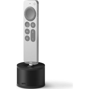 Oplaadstation met D-standaard, compatibel met Apple-apparaten, oplaadstation compatibel met Apple TV-afstandsbediening, compatibel met iPhone en meer, premium aluminium, kabel vereist (zwart)