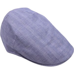 Jos van Dijck Flat Cap Crossover Contrast Visgraat Katoen Lichtblauw - Maat 59 (Large)