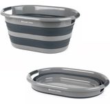 Russell Hobbs inklapbare wasserette wasmand inklapbaar bubbelbad Ovaal 27L grijs