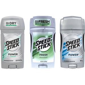 Speed Stick - Mix - Power Fresh - Power Unscened - Fresh - Anti-transpirant Deodorant voor mannen - 3 x 85 g