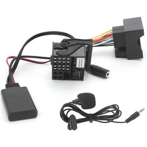 59.1in Bluetooth 5.0 Car AUX Audio Adapter Multimedia Audio Cable Microphone Handsfree Adapter Fit for E60 E63 E64 E65 E66 E87