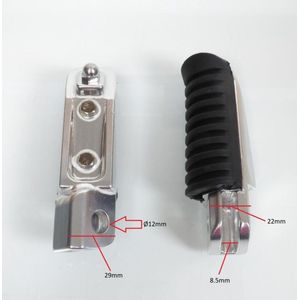 bihr voetsteun voor motor kawasaki 750 z750 2005-2012 a27-20010 nieuw