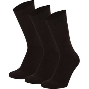 Apollo - Dames sokken - Sokken katoen dames - Sokken - Donker Bruin - Maat 35/42 - Dames sokken katoen 39 42 - Dames sokken naadloos