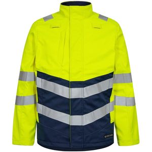 Engel Safety+ softshelljack 1324-185 - Hi-vis Yellow / Blue Ink - 6XL