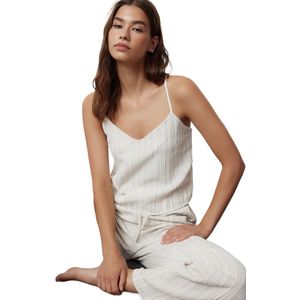 Trendyol Zwarte Stropdas Detail Geweven Pyjamaset Met Touwbanden Thmss24Pt00402