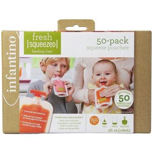 Infantino Feeding 50 Pack Knijpzakjes BK-08102