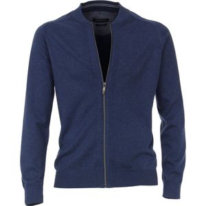 Casa Moda heren vest katoen - jeans blauw (met rits) -  Maat L