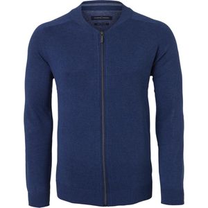 Casa Moda heren vest katoen - jeans blauw (met rits) -  Maat 6XL