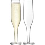 L.S.A. - Epoque Champagne Flute 170 ml Set van 2 Stuks - Transparant