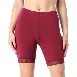 Bellivalini Dames Leggings - Shorts - Korte - Viscose - Wielershorts - BLV-BLV50-225-LE - Wijnrood - L