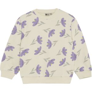DAILY7 Sweater Flowers Truien & Vesten Meisjes - Sweater - Hoodie - Vest- Ecru - Maat 122