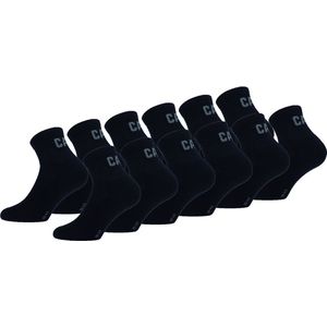 Caterpillar 12 Paar Quarter Werksokken Heren - Versterkt op Hiel en Teen - Katoen Blauw 43-46