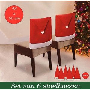 Kerst Stoelhoezen - 6 stuks