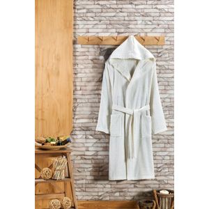 Badjas met Capuchon - Luxe Badjas Dames & Heren Capuchon - Sauna badjas - Ochtendjas dames & heren - Wit - Badstof - Wellness badjas - Valt XXL