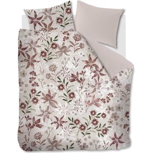 Riviera Maison Floral Flowers - Dekbedovertrek - Lits-jumeaux - 260 x 200/220 cm - Rood