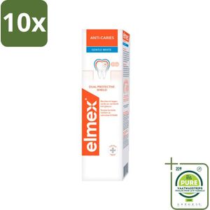 10 x Elmex Tandpasta Anti-Cariës Gentle White 75 ml - Grootverpakking - Tandpasta - Anti-cariës - Whitening - Elmex - Neo-Aminex