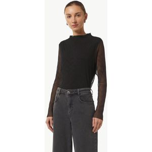 comma - T-Shirt - Plissé Mesh - Longsleeve