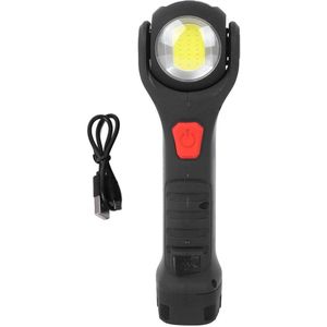 Allecto Plus - Draaibare Zaklamp met Sterke Lichtverlichting en 360 ° Rotatie, USB Oplaadbaar, ABS Plastic met Ingebouwd Magneetontwerp