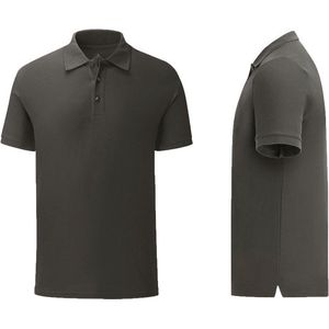 Senvi - Fit Polo - Getailleerd - Maat XXXL (3XL) - Kleur Antraciet - (Zacht aanvoelend)