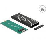 Delock - Externe Behuizing - Zwart - Aluminium - Voor M.2 SATA SSD